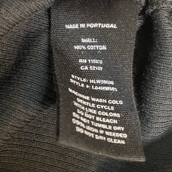 Helmut Lang Black Bodycon Rib Lacing Long Sleeve Dress Thumb Holes Medium - Picture 12 of 13